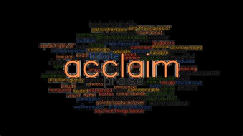 acclaimed synonym|claim vs acclaim.